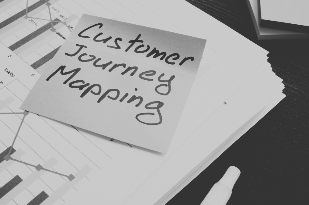 customer journey mapping post-it